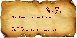 Multas Florentina névjegykártya